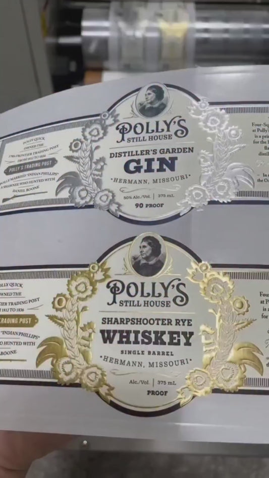 5000 juegos de etiquetas (frente y dorso) en Rollo – Flexo Premium